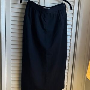 Valentino Classic Black Pencil Skirt